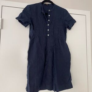 Quince Midnight Blue Short-Sleeve Dress